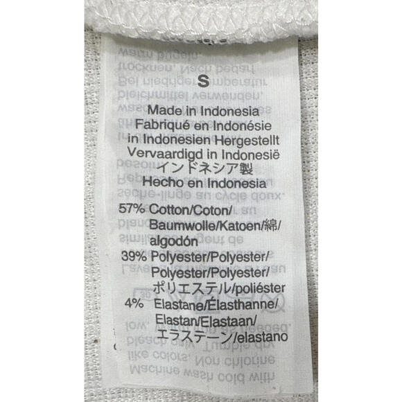 J. Crew White Cotton Minimalist Boho Beach Front Knot V Neck Blouse Small - Picture 11 of 13